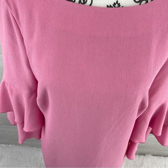 Trina Turk Leona Tiered Ruffle Sleeve Shift Dress - Picture 4 of 9